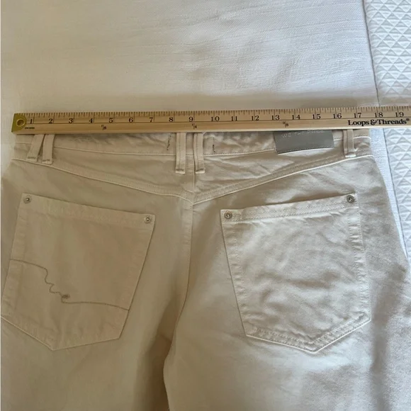 Free People We The Free Tennessee Low-Rise Boyfriend Jeans Size 30 Ecru - Picture 14 of 16